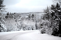 Keweenaw County Snowy Road